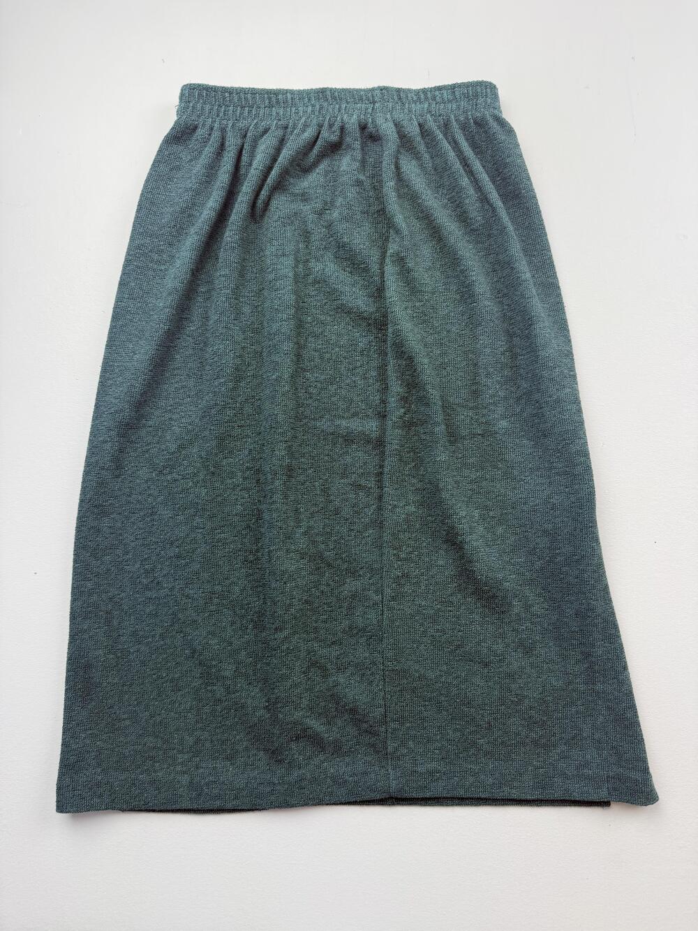 Weekenders Skirt Womens Large Green Knit Straight Pencil Midi Elastic Waist